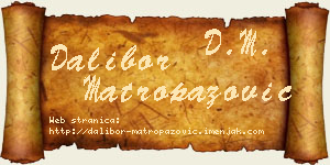 Dalibor Matropazović vizit kartica
